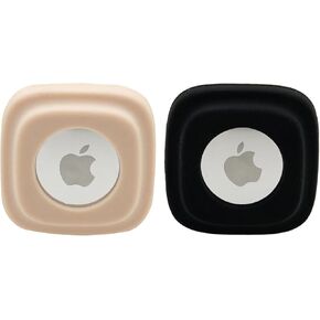 Elegant little tail Airtag Dog Collar Holder(2 Pack) for Apple Airtag Dog Collar and Protective Case for Apple Airtag, Durable Tracker Holder Case for Small Dog Collars (2 Apricot) in Saudi Arabia