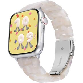 BINLUN Compatible with Apple Watch Bands 38mm 40mm 41mm 42mm 44mm 45mm 46mm 49mm for Women Men Lightweight Resin Watch Straps Bracelet Compatible with iWatch Series 10/9/8/7/6/5/4/3/2/1/Ultra/SE2/SE