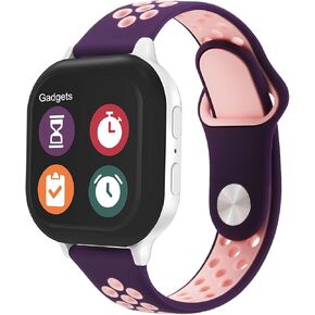 Kuaguozhe Compatible with Gizmo Watch Band Replacement for Kids, Breathable Soft Silicone Band Compatible with Gizmo Watch 3/2 / 1(Black Green)