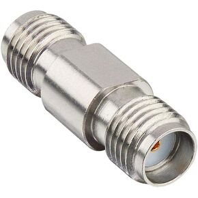 onelinkmore RF Coaxial 50ohm SMA Female to SMA Female DC to 18GHZ Test Connector Adapter Stainless Steel Coax Adapter
