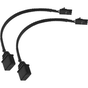 The Lord of the Tools 2PCS Standard 3-Pin ARGB Adapter RGB Adapter Cable Compatible with Corsair Commander Pro Lighting Node Pro Commander Core XT