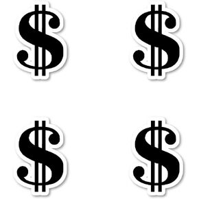 Money Symbol Sticker Money Stickers (4 Pack) - Laptop Stickers - 2.5 Inches Vinyl Decal - Laptop, Phone, Tablet Vinyl Decal Sticker HV-R932-DL3P-P-4 in Kuwait