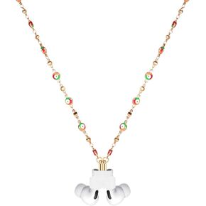 Anti Lost Magnetic Pearl And Green Love Heart Beads Gold Chain Necklace Strap Retainer leashes Compatible With Airpods Pro321