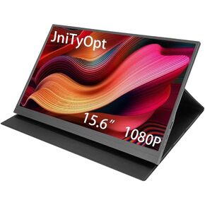 15.6inch Portable Monitor with case,1080P USB-C HDMI Second External Monitor for Laptop,PC,Mac Phone,PS,Xbox,Swich,IPS Ultra-Thin Zero Frame Gaming Monitor/Premium Smart Cover