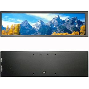 Yunseity 8.8inch Monitor, 170 Ultra Wide Monitor 480x1920 IPS LCD CPU Hardware Temperature Monitor for RasPi for Windows HDR Computer Case, Plug and Play