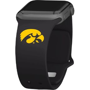 Affinity Bands Iowa Hawkeyes Silicone Sport Band compatible with Apple Watch
