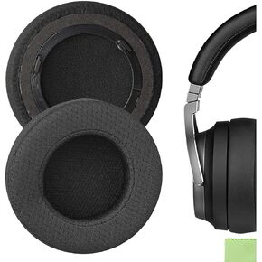 Geekria Comfort Mesh Fabric Replacement Ear Pads for Corsair Virtuoso RGB, Virtuoso RGB Wireless SE, Virtuoso RGB Wireless XT Headphones Ear Cushions, Ear Cups Cover Repair Parts (Black)