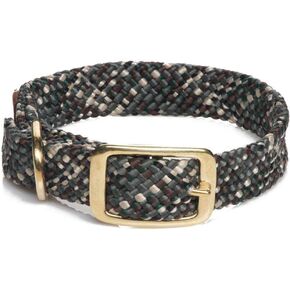 Mendota Pet Double Braid Collar - Brass - Dog Collar - Made in The USA - Camo, 1 in x 18 in Standard