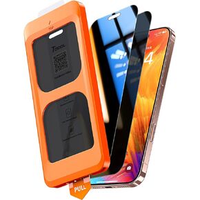 TOCOL for iPhone 16 Pro Max Privacy Screen Protector [True 25°Anti Spy], [9H+ Hardness] Tempered Glass for iPhone 16 Pro Max Full Coverage Screen Protector, Easy Installation, 2 Pack