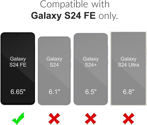 for Galaxy S24 Fe case: with Magnetic Car Mount and Wireless Charging Capability Screen Protector for Samsung Galaxy S24 Fe,Black in Kuwait
