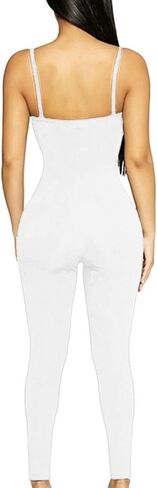 Women Spaghetti Strap Bodycon Tank One Piece Jumpsuits Rompers Playsuit in Saudi Arabia
