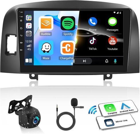 2+64G Android 13 Car Stereo for Hyundai Sonata NF 2004-2008 Upgrade Replacement Radio Apple Carplay Android Auto 9 inch Touchscreen Multimedia Player Head Unit FM Radio GPS Bluetooth+AHD Camera&MIC in Saudi Arabia