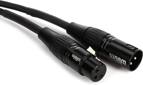 كابل ميكروفون Warm Audio Pro Series XLR أنثى إلى XLR ذكر - 10 أقدام، أسود/فضي، (Pro-XLR-10') in Saudi Arabia