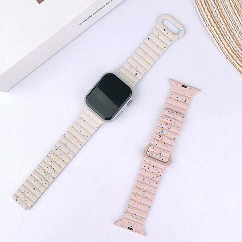 Magnetic Watch Band Compatible with Apple Watch 38mm 40mm 41mm 42mm 44mm 45mm 49mm,Soft Silicone Wristband, Sport Magnet Strap for iWatch Series 9, Ultra 2, Ultra 8 7 6 5 4 3 2 1 SE for Women Men in Saudi Arabia