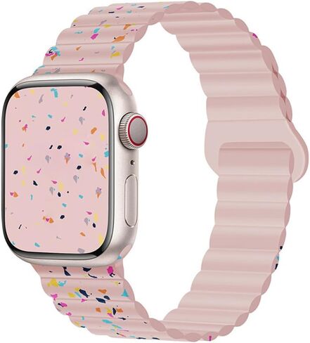 Magnetic Watch Band Compatible with Apple Watch 38mm 40mm 41mm 42mm 44mm 45mm 49mm,Soft Silicone Wristband, Sport Magnet Strap for iWatch Series 9, Ultra 2, Ultra 8 7 6 5 4 3 2 1 SE for Women Men in Saudi Arabia
