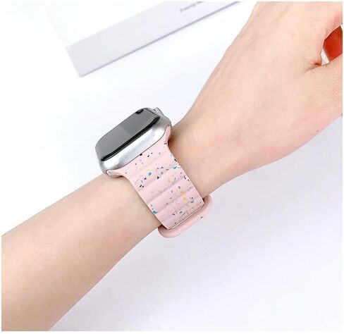 Magnetic Watch Band Compatible with Apple Watch 38mm 40mm 41mm 42mm 44mm 45mm 49mm,Soft Silicone Wristband, Sport Magnet Strap for iWatch Series 9, Ultra 2, Ultra 8 7 6 5 4 3 2 1 SE for Women Men in Saudi Arabia