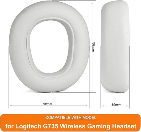 وسائد الأذن G735 - وسائد غطاء وسائد الأذن البديلة من ديفين المتوافقة مع سماعة الألعاب اللاسلكية Logitech G735 in Kuwait