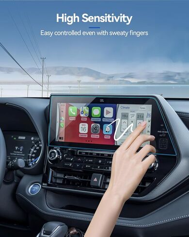 Car Screen Protector for 2020-2022 Toyota Highlander Lmited/Platinum/Hybrid Limited/Hybrid Platinum Accessories Navigation Touchscreen Protector Film Tempered Glass HD Clear Anti-Glare 12.3'' in Kuwait