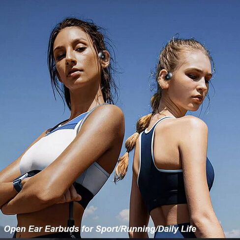 CHTON Open Ear Wireless Headphones, Bluetooth 5.4 Sport Earbuds with Mic, Ergonomic Earhooks, Lightweight Comfort, Stable Fit, Sweat-Proof for Running Cycling Workout (Black) in Saudi Arabia