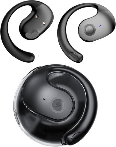 CHTON Open Ear Wireless Headphones, Bluetooth 5.4 Sport Earbuds with Mic, Ergonomic Earhooks, Lightweight Comfort, Stable Fit, Sweat-Proof for Running Cycling Workout (Black) in Saudi Arabia