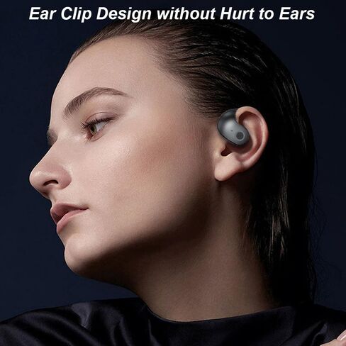 CHTON Open Ear Wireless Headphones, Bluetooth 5.4 Sport Earbuds with Mic, Ergonomic Earhooks, Lightweight Comfort, Stable Fit, Sweat-Proof for Running Cycling Workout (Black) in Saudi Arabia