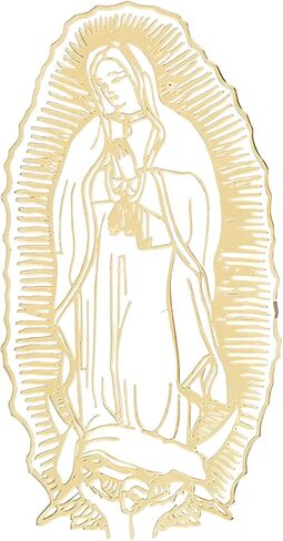 Our Lady of Guadalupe Gold Toned Vinyl Sticker, Religious Decal Accessory for Phone, Laptop, and More, 2.5 Inches (Pack of 6) in Saudi Arabia