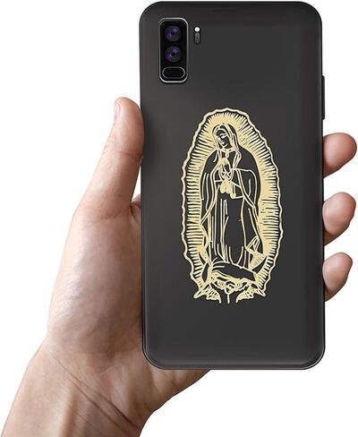 Our Lady of Guadalupe Gold Toned Vinyl Sticker, Religious Decal Accessory for Phone, Laptop, and More, 2.5 Inches (Pack of 6) in Saudi Arabia