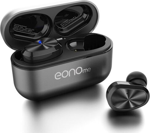 Eonome-W5s-True-Wireless-Earbuds-Bluetooth 5.3 in-Ear Headphones IPX7 Waterproof - USB-C Charging Sport Wireless Headphones Built-in Mic for iPhone, Samsung, Huawei with Metal Charging Case(Grey) in Saudi Arabia