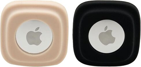 Elegant little tail Airtag Dog Collar Holder(2 Pack) for Apple Airtag Dog Collar and Protective Case for Apple Airtag, Durable Tracker Holder Case for Small Dog Collars (2 Apricot) in Saudi Arabia