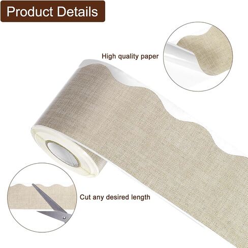 uxcell Bulletin Board Borders, 65.6Ft x 2.75Inch Rolled Classroom Border Trim Notice Board Frame for Classroom Decoration, Burlap Edge in Saudi Arabia