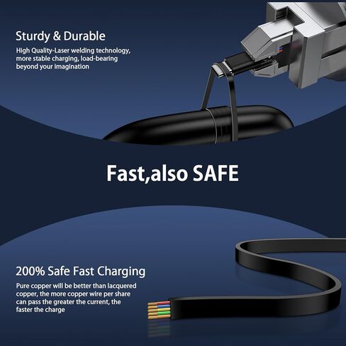 كابل USB C قابل للسحب لشاحن سيارة iphone 15 Plus Pro Max، Samsung Galaxy S24 S23 S22 Ultra A15 A55 A32 5G هاتف android من النوع c، Google Pixel 8a 8 7 Pro سلك شحن سريع قابل للتعديل [عبوتان 3.3FT] in Kuwait