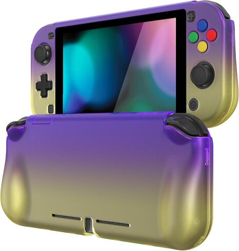 PlayVital Clear Series Protective Case for Nintendo Switch Lite, Glossy Ergonomic Hard Grip Cover - Shock-Absorbent Anti-Scratch Shell Case with Screen Protector & Thumb Grips & Button Caps in Saudi Arabia