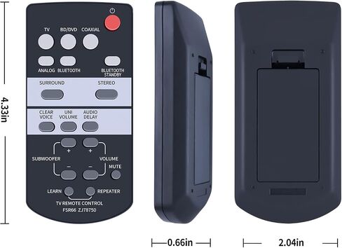 FSR66 ZJ78750 استبدال Yamaha Sound Bar Remote Commander مناسب لـ YAS-103BL YAS-152 YAS-103 ATS-1030 ATS-1520 YAS103BL YAS152 YAS103 ATS1030 ATS1520 in Saudi Arabia