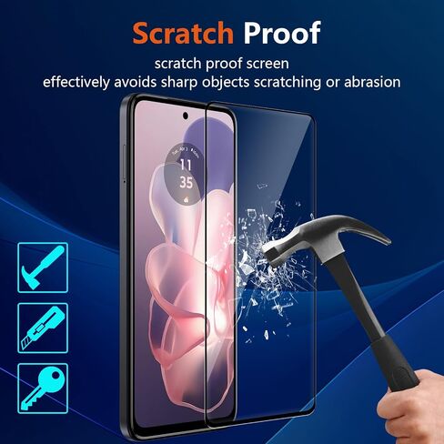 (3 Pack) Motorola Moto G Power 5G (2024) HD Clear Tempered Glass Screen Protector, [3D Glass] [Anti-Glare] [Bubble-Free] Screen Protector Glass For Moto G Power 5G-2024 in Saudi Arabia