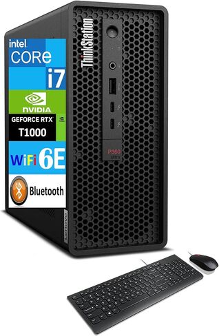 سطح المكتب Lenovo ThinkStation Workstation (Intel i7-12700، 32GB DDR5، 1TB SSD، Intel UHD، تبريد الهواء، 300W PSU، WiFi 6E، Bluetooth 5.0، 2 RJ-45، 4X mDP؛ 3X DP Display Port، Win 11 Pro) in Saudi Arabia