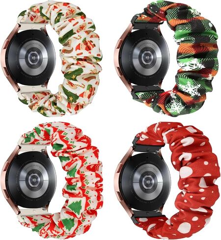 Stretchy Bands Compatible with Samsung Galaxy Watch 5/4 40mm 44mm / Galaxy Watch 5 Pro 45mm / Galaxy Watch 4 Classic 42mm 46mm,4 pack 20mm Replacement Wristabnd for Women Men in Saudi Arabia