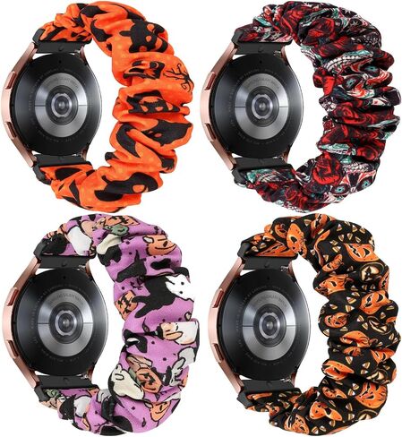 Stretchy Bands Compatible with Samsung Galaxy Watch 5/4 40mm 44mm / Galaxy Watch 5 Pro 45mm / Galaxy Watch 4 Classic 42mm 46mm,4 pack 20mm Replacement Wristabnd for Women Men in Saudi Arabia