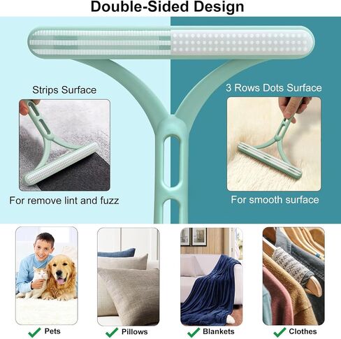 Pet Hair Remover, 4 Pack Portable Lint Remover, Dog Cat Hair Remover for Couch, Lint Brush, Fur Removal Tool, Reusable Pet Hair Carpet Scraper Shaver for Clothes, Furniture, Rugs in Saudi Arabia