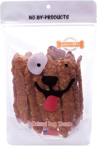 Preen Pets Chicken Breast Strips *Crunchy* Dog Treats – 100% USA Chicken Breast (1 Pound) in Kuwait