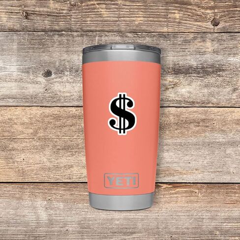 Money Symbol Sticker Money Stickers (4 Pack) - Laptop Stickers - 2.5 Inches Vinyl Decal - Laptop, Phone, Tablet Vinyl Decal Sticker HV-R932-DL3P-P-4 in Kuwait