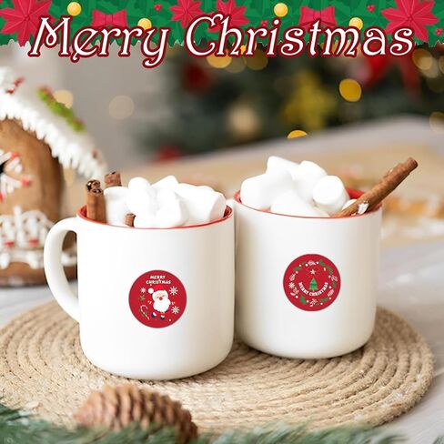 500Pcs Merry Christmas Stickers, 1 inch Self Adhesive Christmas Decoration Labels for Kids Christmas Day Winter Gift Tags Party Candy Bag Seals in Saudi Arabia