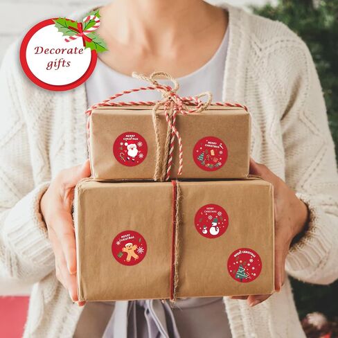 500Pcs Merry Christmas Stickers, 1 inch Self Adhesive Christmas Decoration Labels for Kids Christmas Day Winter Gift Tags Party Candy Bag Seals in Saudi Arabia