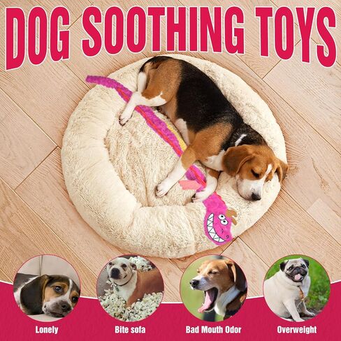 Large Squeaky Dog Toys, Interactive Dog Toys for Aggressive Chewers, Dragon Plush Crinkle Dog Toy to Keep Them Busy, Tough Indestructible Dog Toys for Large Medium and Small Dogs,XL (Pink) in Saudi Arabia