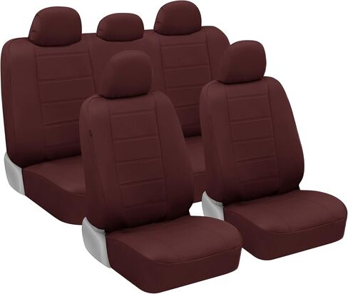 BDK carXS Gray Leather Car Seat Covers Front Seats Only, 4-Piece Faux Leather Seat Covers for Cars, Includes Front Seat Covers, Automotive Seat Covers for Trucks SUV in Saudi Arabia
