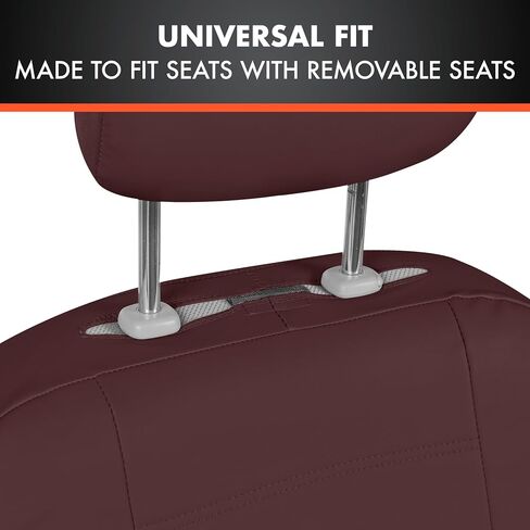 BDK carXS Gray Leather Car Seat Covers Front Seats Only, 4-Piece Faux Leather Seat Covers for Cars, Includes Front Seat Covers, Automotive Seat Covers for Trucks SUV in Saudi Arabia