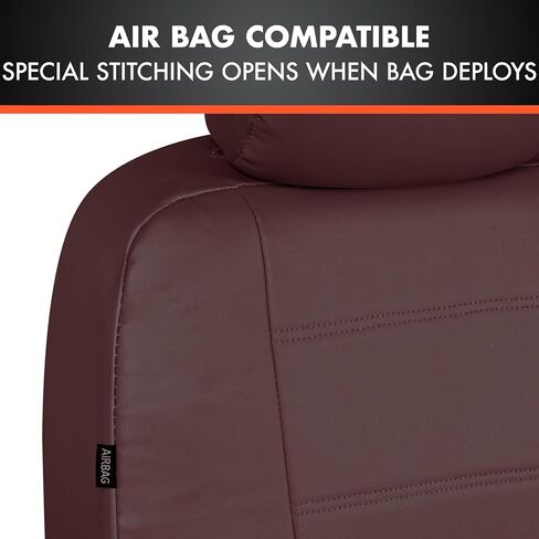 BDK carXS Gray Leather Car Seat Covers Front Seats Only, 4-Piece Faux Leather Seat Covers for Cars, Includes Front Seat Covers, Automotive Seat Covers for Trucks SUV in Saudi Arabia