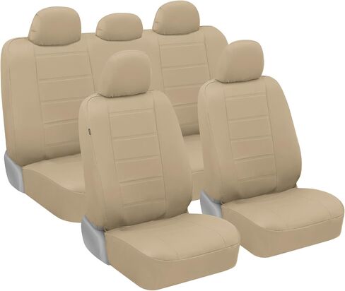 BDK carXS Gray Leather Car Seat Covers Front Seats Only, 4-Piece Faux Leather Seat Covers for Cars, Includes Front Seat Covers, Automotive Seat Covers for Trucks SUV in Saudi Arabia