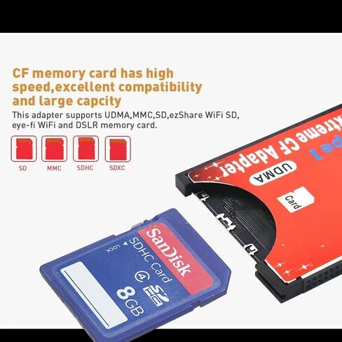 SD SDHC SDXC إلى CF محول بطاقة ذاكرة فلاش مدمج قارئ النوع I 16/32/64/128/256GB CF إلى محول بطاقة SD in Saudi Arabia