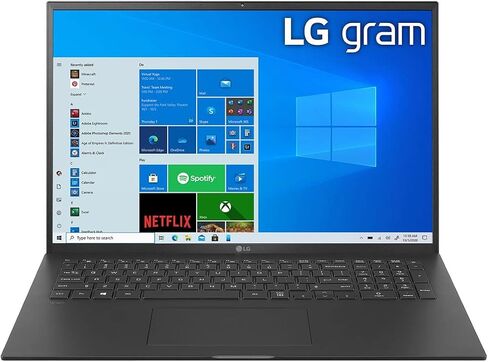 كمبيوتر محمول LG 2022 Gram فائق الخفة - بطارية ليوم كامل - 17 بوصة WQXGA IPS - Intel i7-1195G7 - 16 جيجابايت LPDDR4 - 512 جيجابايت NVMe SSD - رسومات Iris Xe - لوحة مفاتيح بإضاءة خلفية - WiFi6 - Windows 11 Pro مع RATZK 32 جيجابايت USB in Saudi Arabia