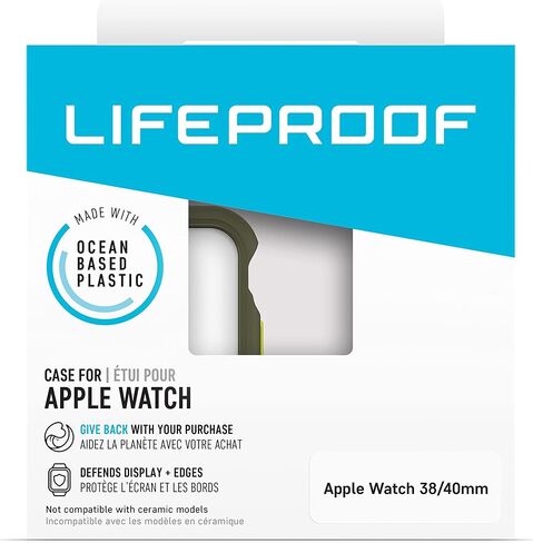 مصد ساعة LifeProof لساعة Apple Watch Series SE 2nd gen/SE 1st gen/6/5/4 40 مم، مقاوم للصدمات، مقاوم للسقوط، حافظة واقية أنيقة لساعة Apple، شاشة حماية وحواف، مصنوعة بشكل مستدام، أخضر in Kuwait